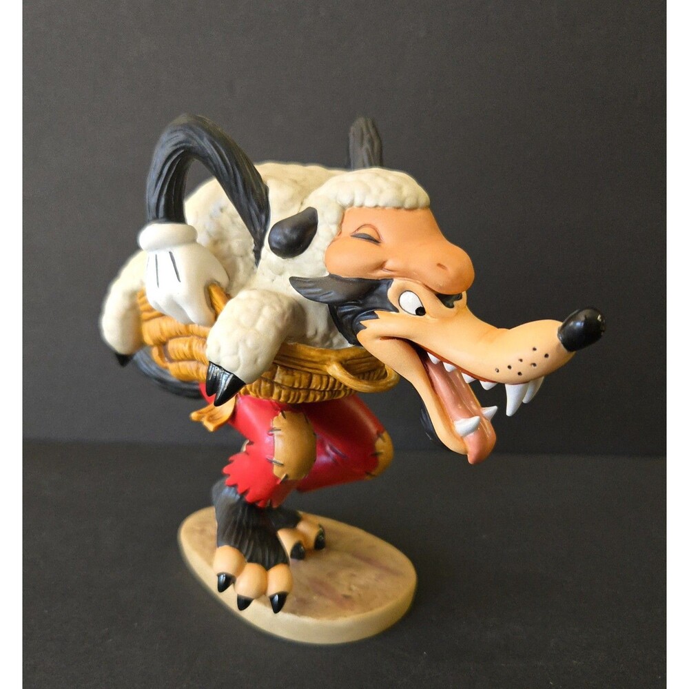 Disney WDCC Three Little Pigs BIG BAD WOLF I'm A Poor Little Sheep In Box w/ COA
